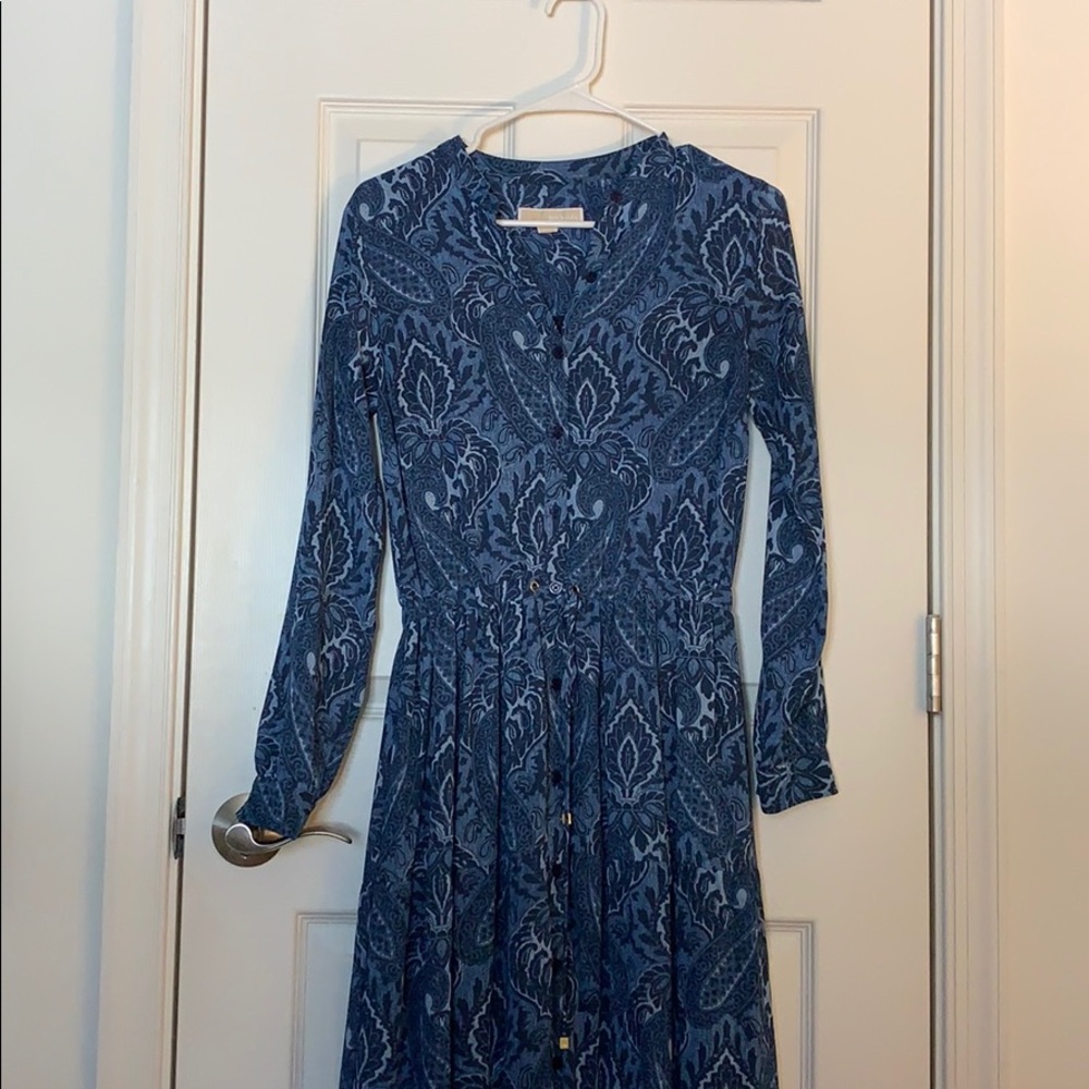 Michael Kors long sleeved maxi dress